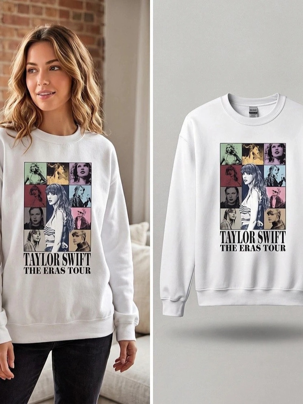 Gildan Taylor Swift The Eras Tour Graphic Sweatshirt